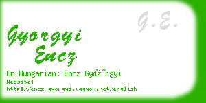 gyorgyi encz business card
